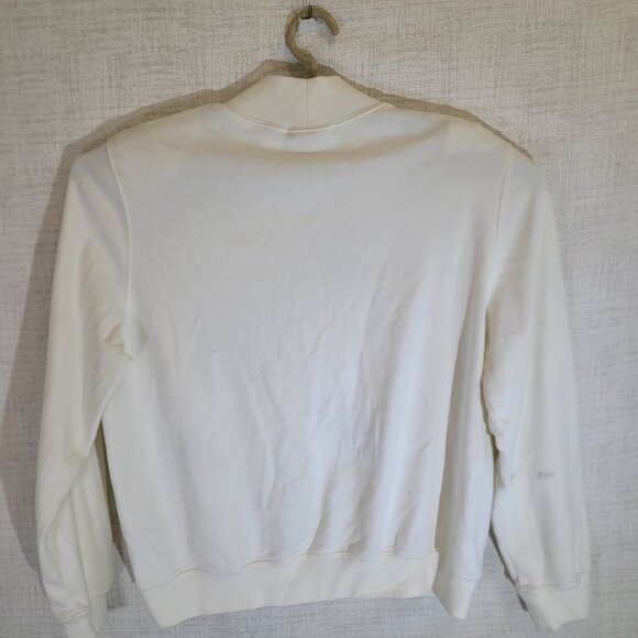 Alfred Dunner Sweater Women Petite XL White Long Sleeve Embroidered Pullover Y2K - Picture 2 of 11